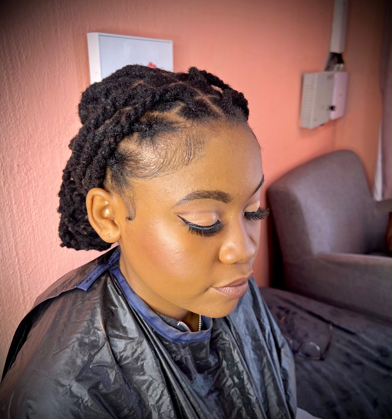 Soft glam makeup with winged liner and cluster lashes